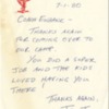Letter to Weeb Ewbank by Jim Tressel, 1980