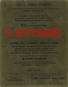 El Gesticticulador Plaque 1