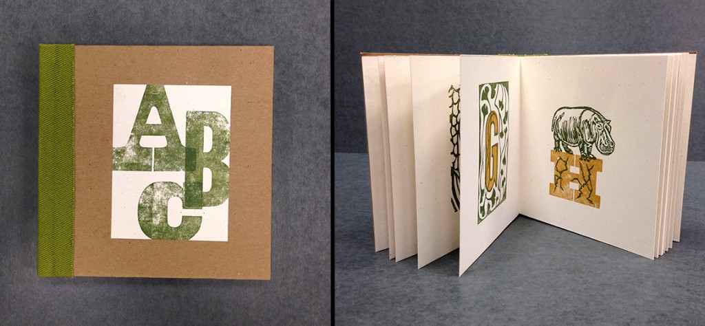 One of several class produced letterpress books donated to Special Collections
