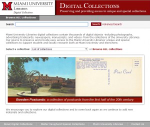 Digital collections homepage