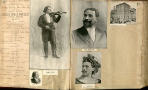 Pages from the Bates scrapbook featuring the Metropolitan Opera in New York