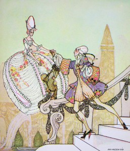 One of Nielsen's illustrations from Twelve Dancing Princesses and Other Fairy Tales, 1923.