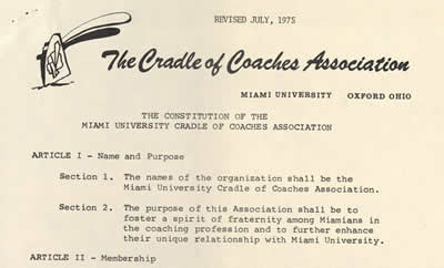 Cradle of Coaches Constitution