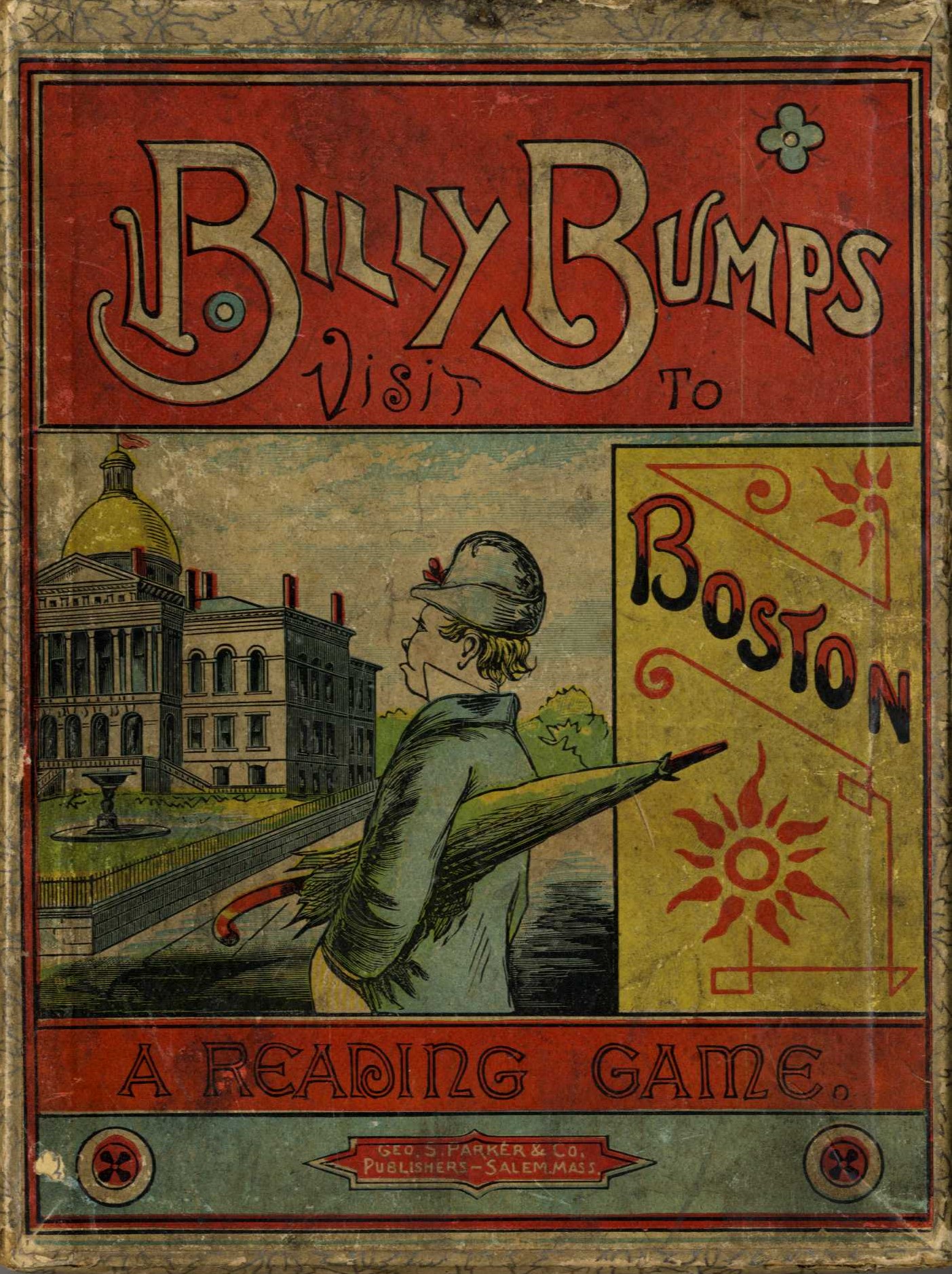 Billy Bump's Visit to Boston - a reading game, published in 1888.