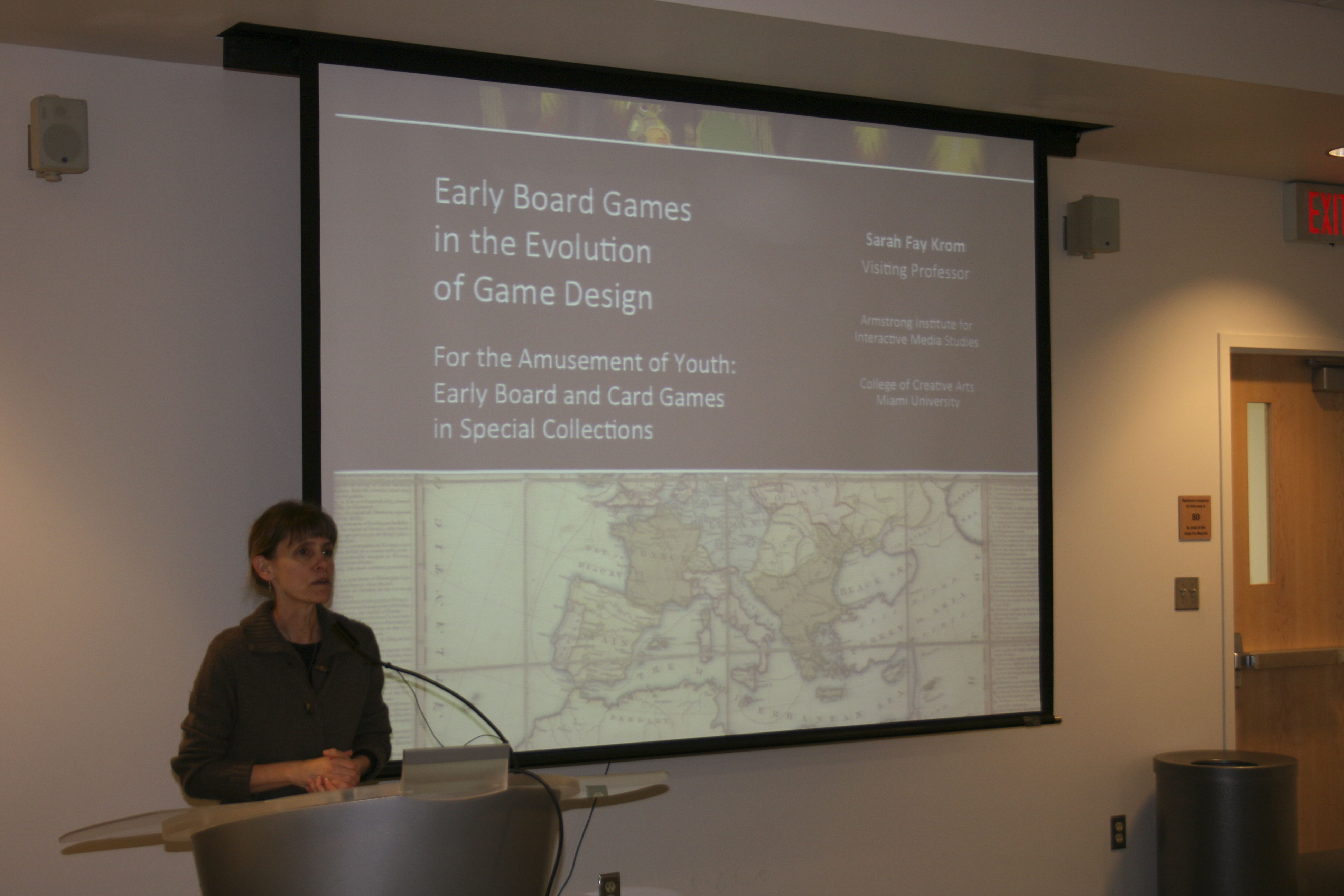 Dr. Krom speaking about the evolution of games