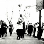 Gym Class basketball game, late 19th or eary 20th century