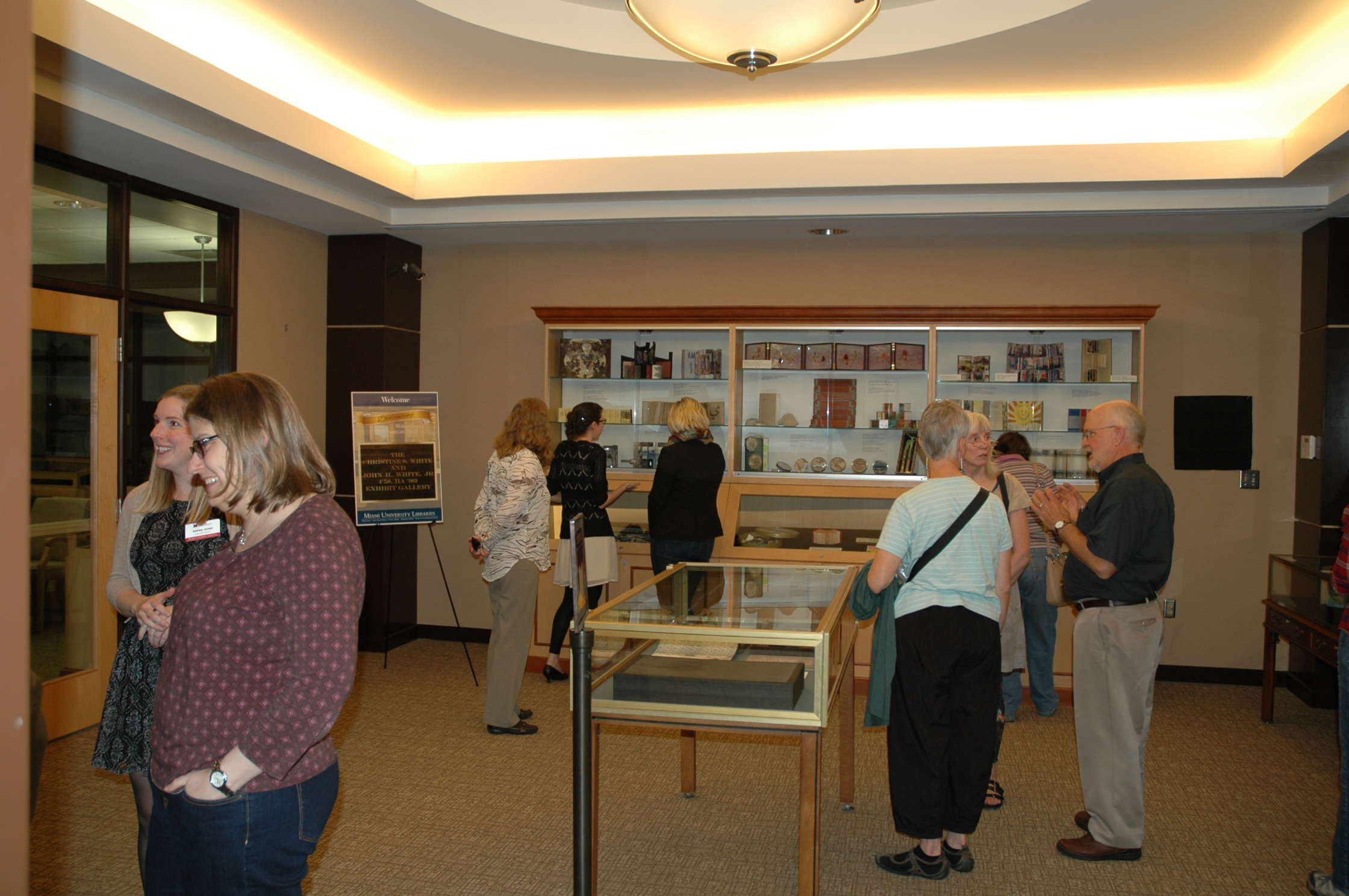 Guests browsing the exhibit