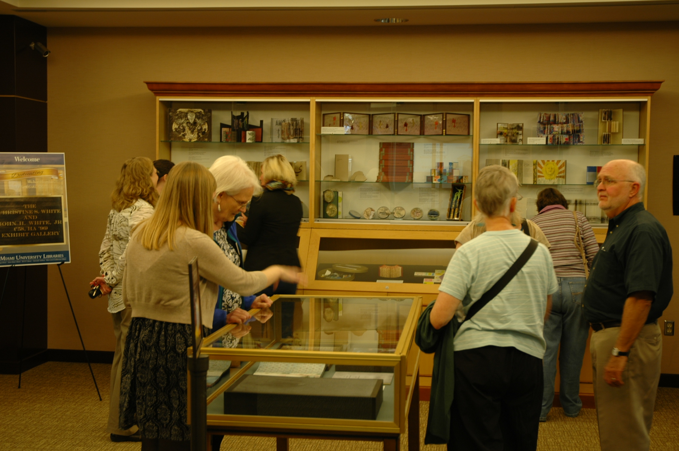 Guests browsing the exhibit