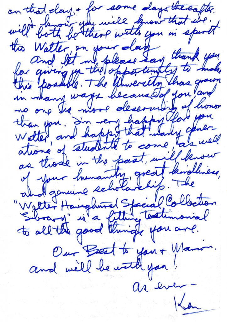 Excerpt from a handwritten letter written in blue ink.